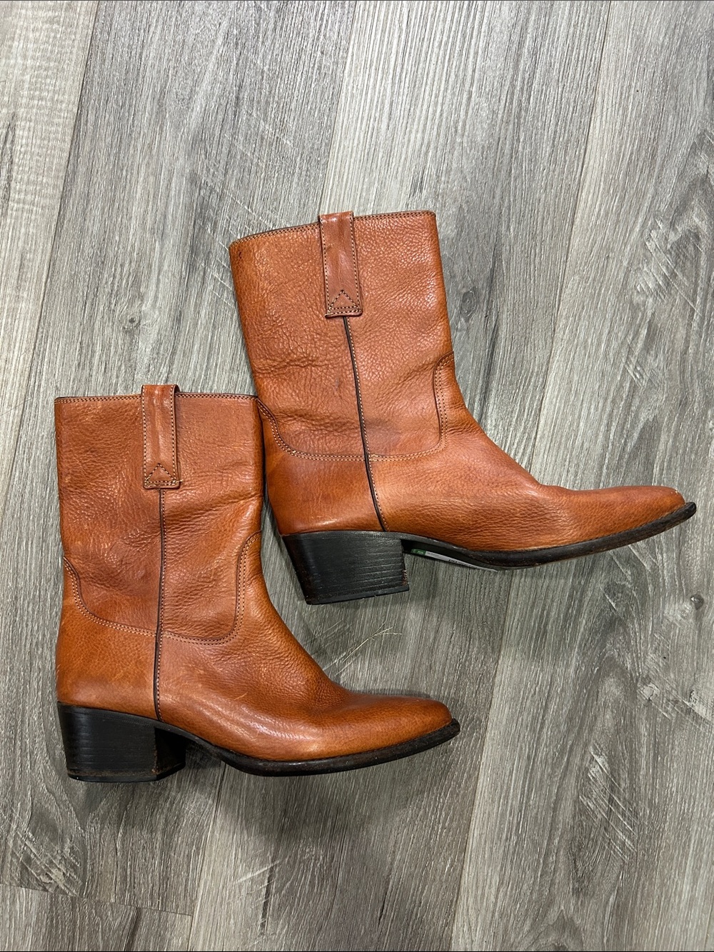 Cole Haan Women's Tan Leather Heeled Boots